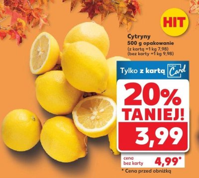 Cytryny 500 g opakowanie promocja w Kaufland