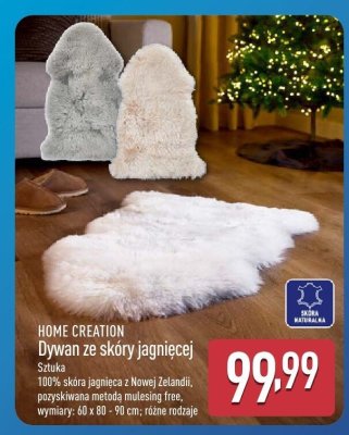 Dywan ze skóry jagnięcej, różne rodzaje promocja w Aldi
