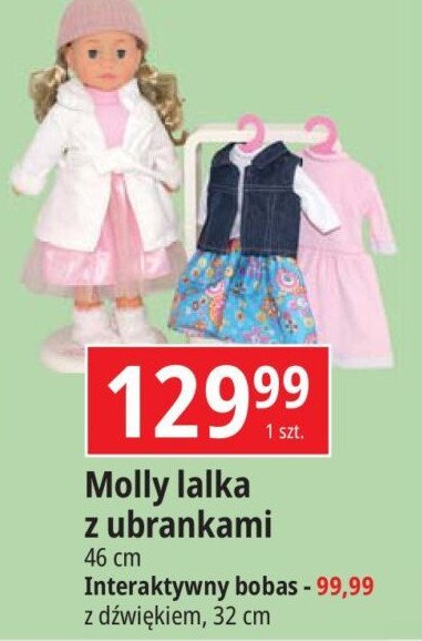 Lalka molly z ubrankami 46 cm promocja w Leclerc