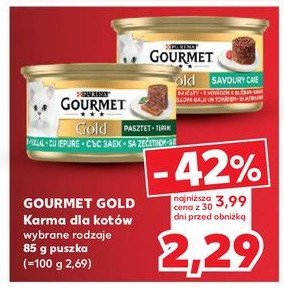 Karma dla kota ryba oceaniczna w beszamelowo-szpinakowym sosie Purina gourmet gold promocja