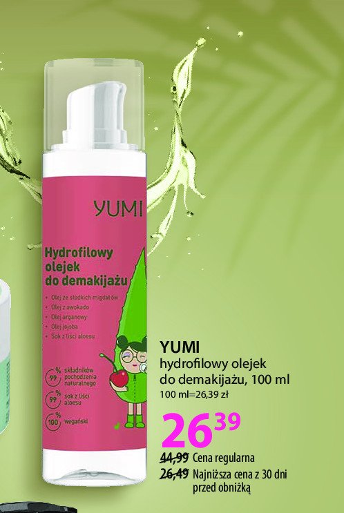Olejek do demakijażu hydrofilowy Yumi cosmetics promocja w Hebe