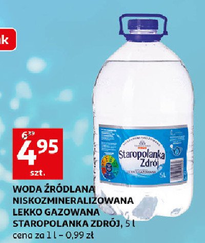 Woda lekko gazowana STAROPOLANKA ZDR脫J promocja