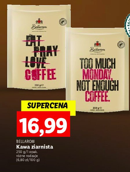 Kawa eat pray love coffee Bellarom promocja