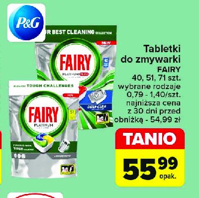 Tabletki do zmywarek regular Fairy platinum promocja