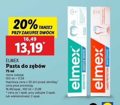Pasta do zębów przeciw próchnicy whitening Elmex promocja