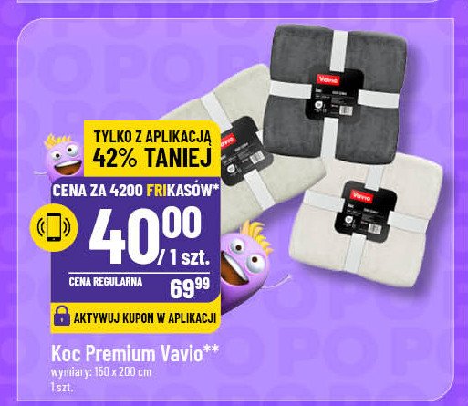 Koc premium 200 x 220 cm Vavio promocja