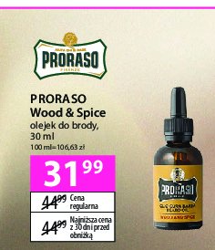 Olejek do brody wood and spice PRORASO promocja