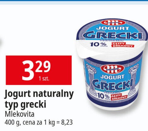 Jogurt grecki Mlekpol promocja w Leclerc