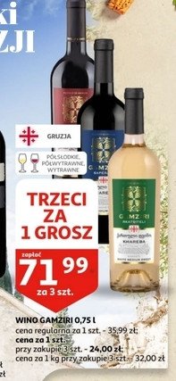 Wino p贸艂s艂odkie Gamziri rkatsiteli promocja