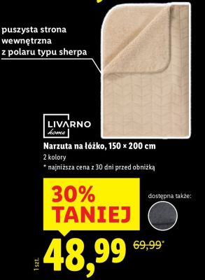 Narzuta na łóżko 150 x 200 cm promocja w Lidl