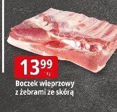 Boczek wieprzowy z żebrami ze skórą promocja w Leclerc