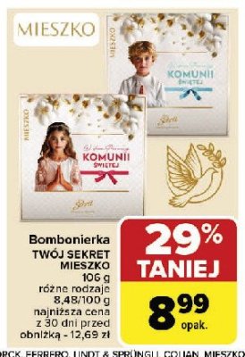 Bombonierka w dniu pierwszej komunii 艣wi臋tej ch艂opiec Mieszko tw贸j sekret promocja