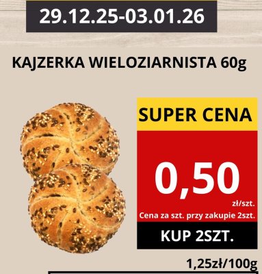 Bułka kajzerka wieloziarnista 60g promocja w Supeco