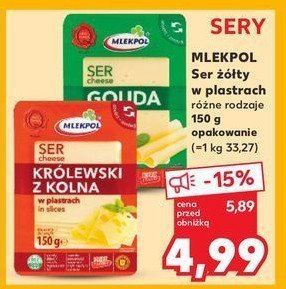 Ser królewski z kolna - plastry Mlekpol promocja