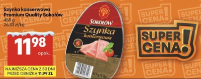 Szynka konserwowa Premium Quality Sokołów promocja w Delikatesy Centrum