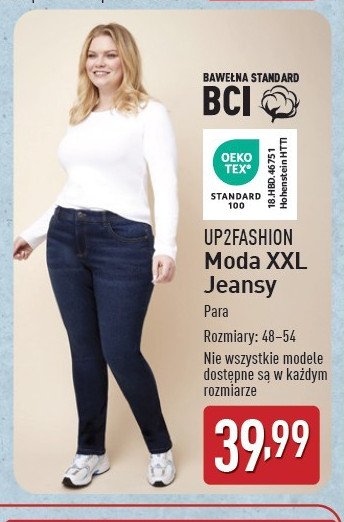 Jeansy damskie 48-54 Up2fashion promocja w Aldi