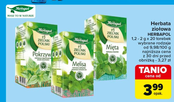 Herbatka melisa Herbapol promocja