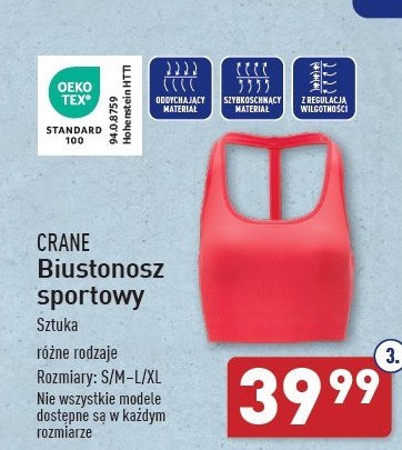 Biustonosz sportowy s/m-l/xl CRANE promocja