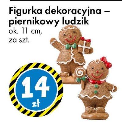 Figurka dekoracyjna – piernikowy ludzik ok. 11 cm promocja w Tedi