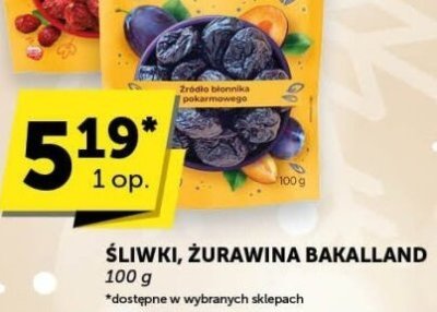 Śliwki, Żurawina Bakalland promocja w Euro Sklep