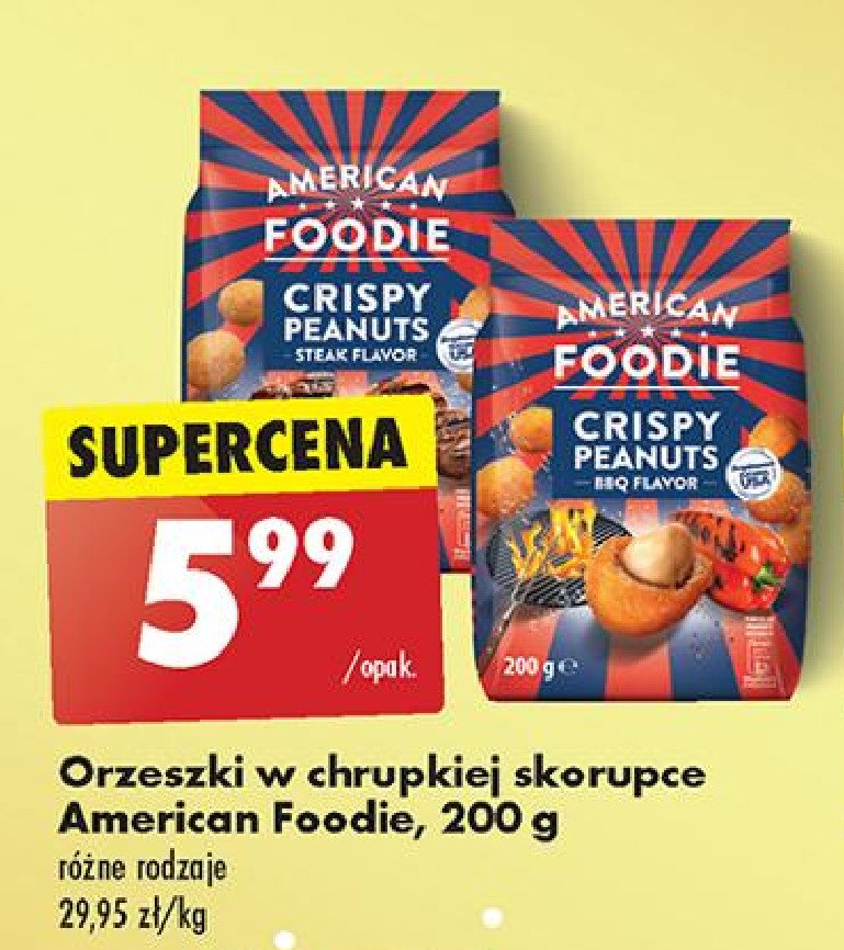 Orzeszki w skorupce steak American foodie promocja