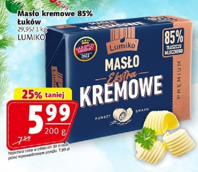 Masło kremowe 85% tłuków Lumiko 200g promocja w Prim Market