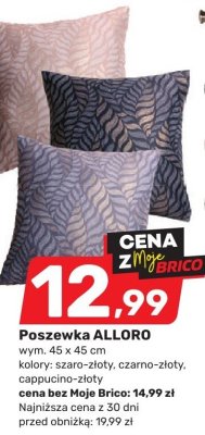 Poszewka ALLORO cappucino-złota promocja w Bricomarche