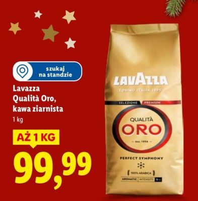Kawa ziarnista Qualità Oro 1 kg promocja w Lidl