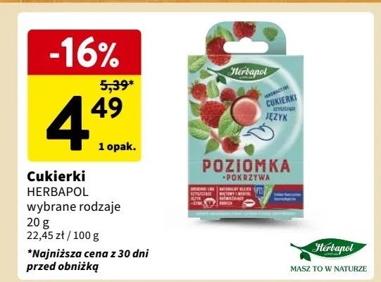 Cukierki poziomka pokrzywa Herbapol promocja