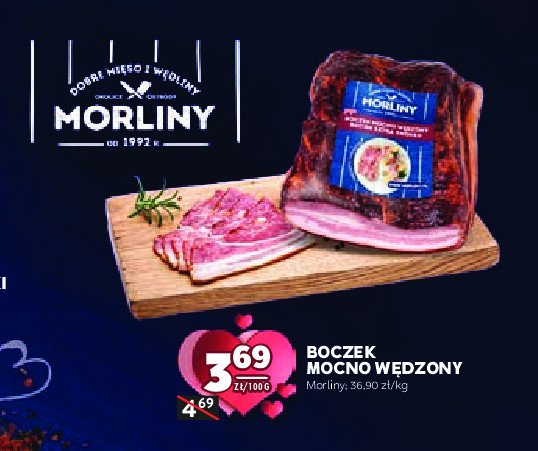 Boczek mocno wędzony Morliny promocja