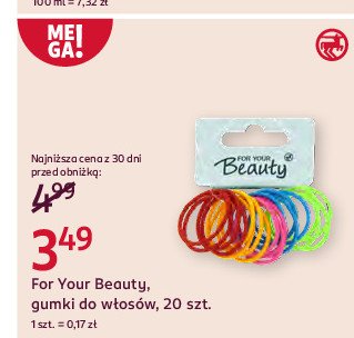 Gumki do włosów For your beauty promocja w Rossmann