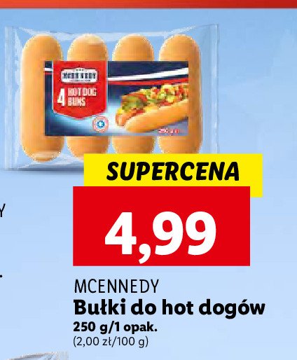 Bułki do hot-dogów Mcennedy promocja