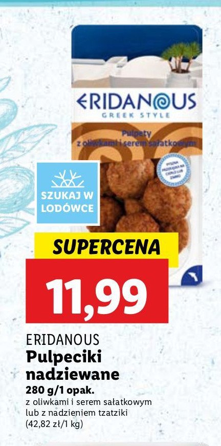 Pulpeciki nadziewane tzatziki Eridanous promocja