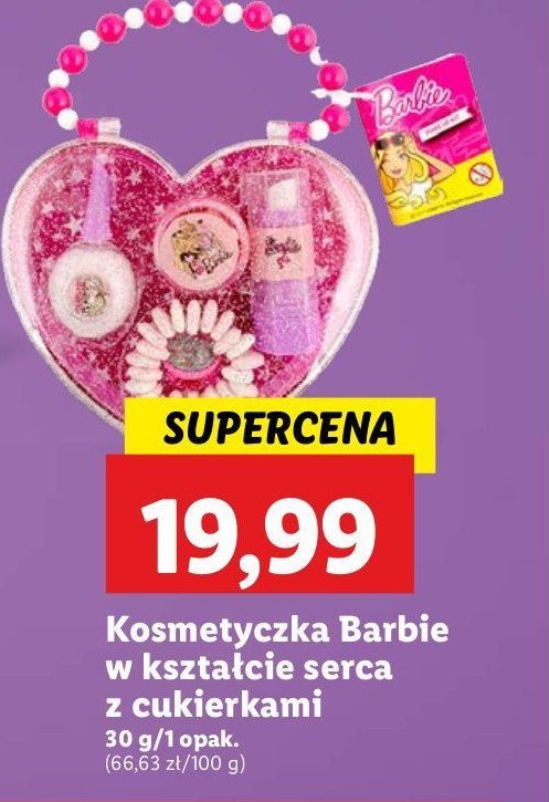 Kosmetyczka serduszko ze słodyczami Barbie promocja