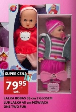 Lalka bobas 35 cm z g艂osem One two fun promocja