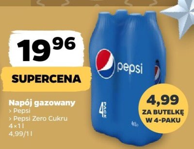Napój gazowany Pepsi, Pepsi Zero Cukru 4x1 l promocja w Netto