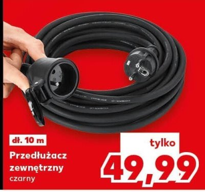 Przedłużacz zewnętrzny czarny  promocja w Kaufland