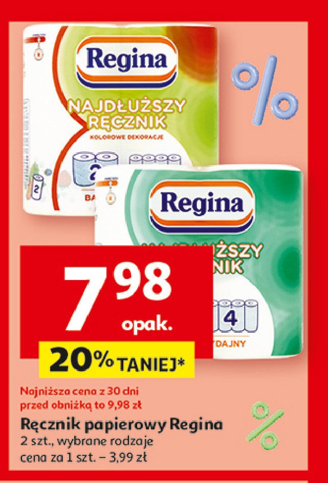 Ręcznik papierowy Regina najdłuższy ręcznik promocja w Auchan