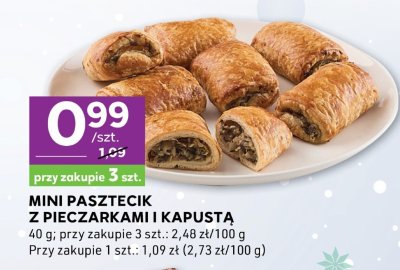 Mini pasztecik z pieczarkami i kapustą promocja w Stokrotka