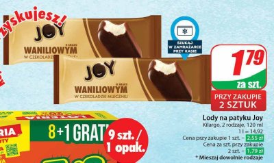 Lody waniliowe w czekoladzie mlecznej Augusto joy promocja
