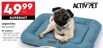 Legowisko dla pupila 72 x 55 x 10 cm Activ pet promocja