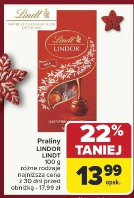 Praliny LINDOR LINDT promocja w Carrefour