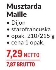Musztarda Maille Dijon starofrancuska promocja w Makro