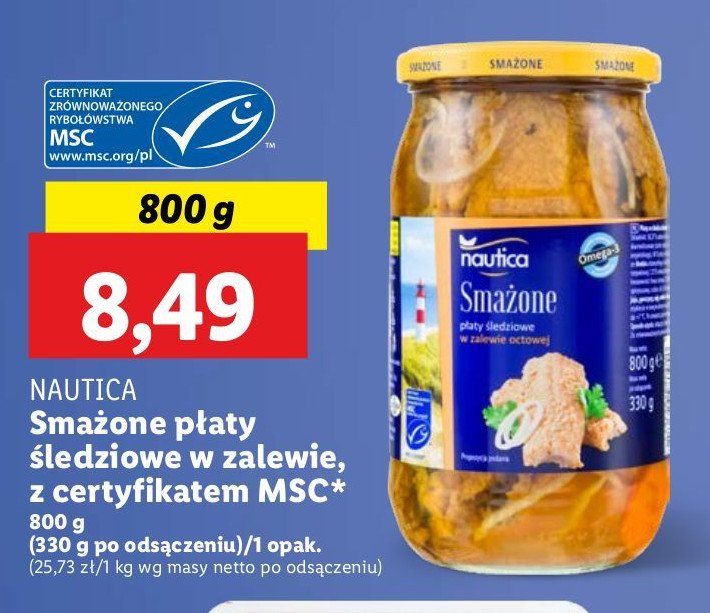 Płaty śledziowe smażone w zalewie octowej Nautica schwartz promocja