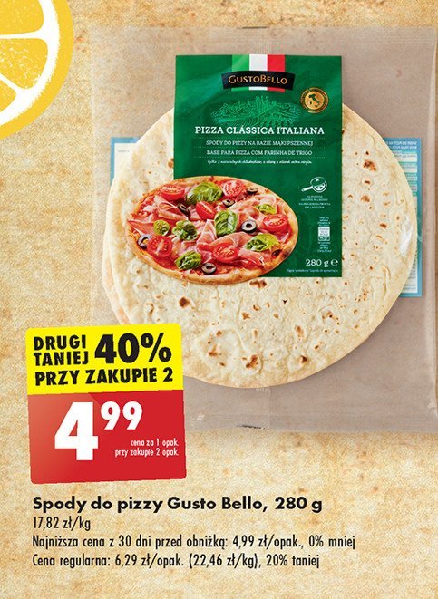 Spody do pizzy Gustobello promocja