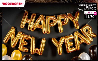 Balon foliowy Girlanda, długość: 270 cm promocja w Woolworth