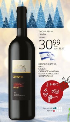 Wino czerwone Zmora Cabernet Sauvignon 750ml promocja w Selgros