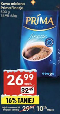 Kawa mielona Prima Finezja promocja w Delikatesy Centrum