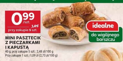 Mini pasztecik z pieczarkami i kapustą promocja w Stokrotka