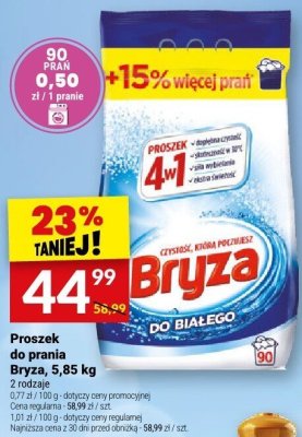 Proszek do prania Bryza, 5,85 kg promocja w Twój Market